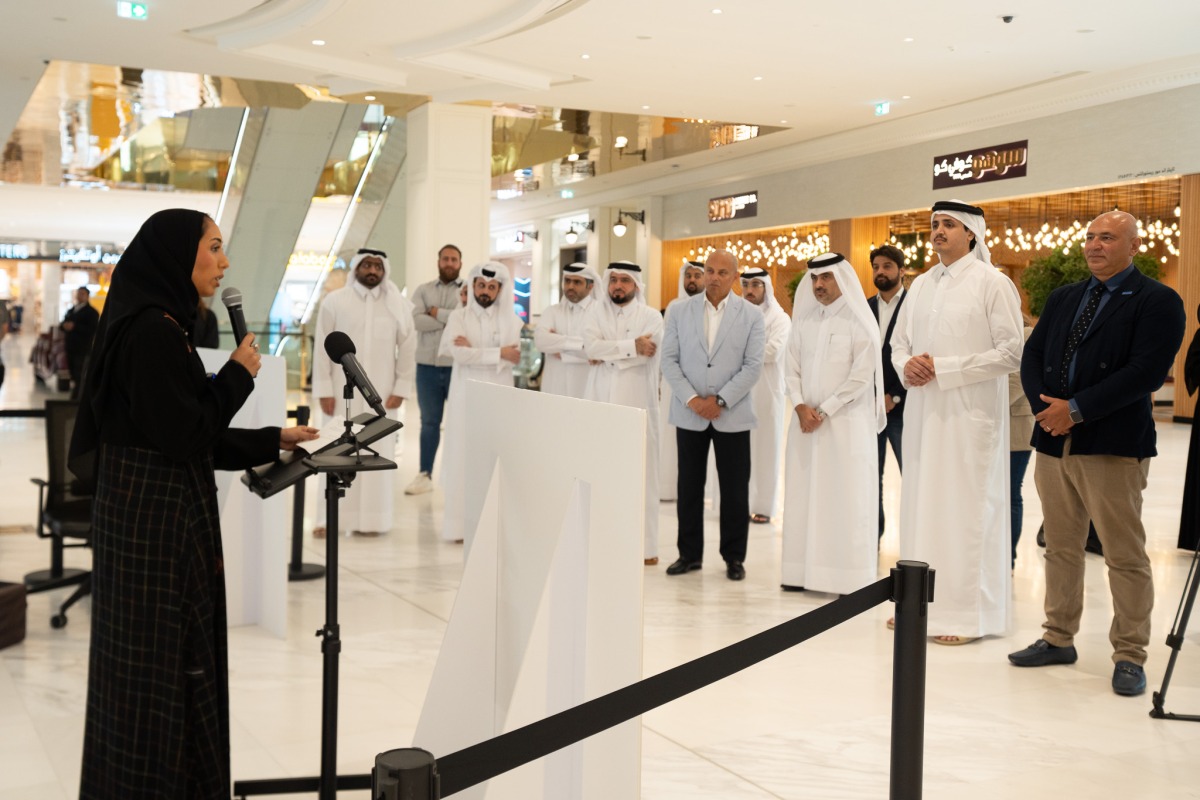 QFFD Chairman H E Sheikh Thani bin Hamad Al-Thani and other dignitaries at the launch of exhibition.