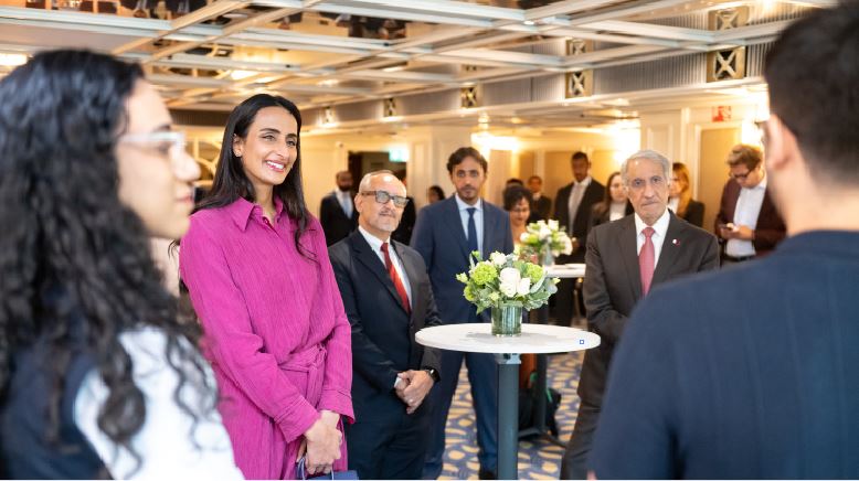 Vice Chairperson of Qatar Foundation HE Sheikha Hind bint Hamad Al-Thani and other dignitaries at the gathering in London.