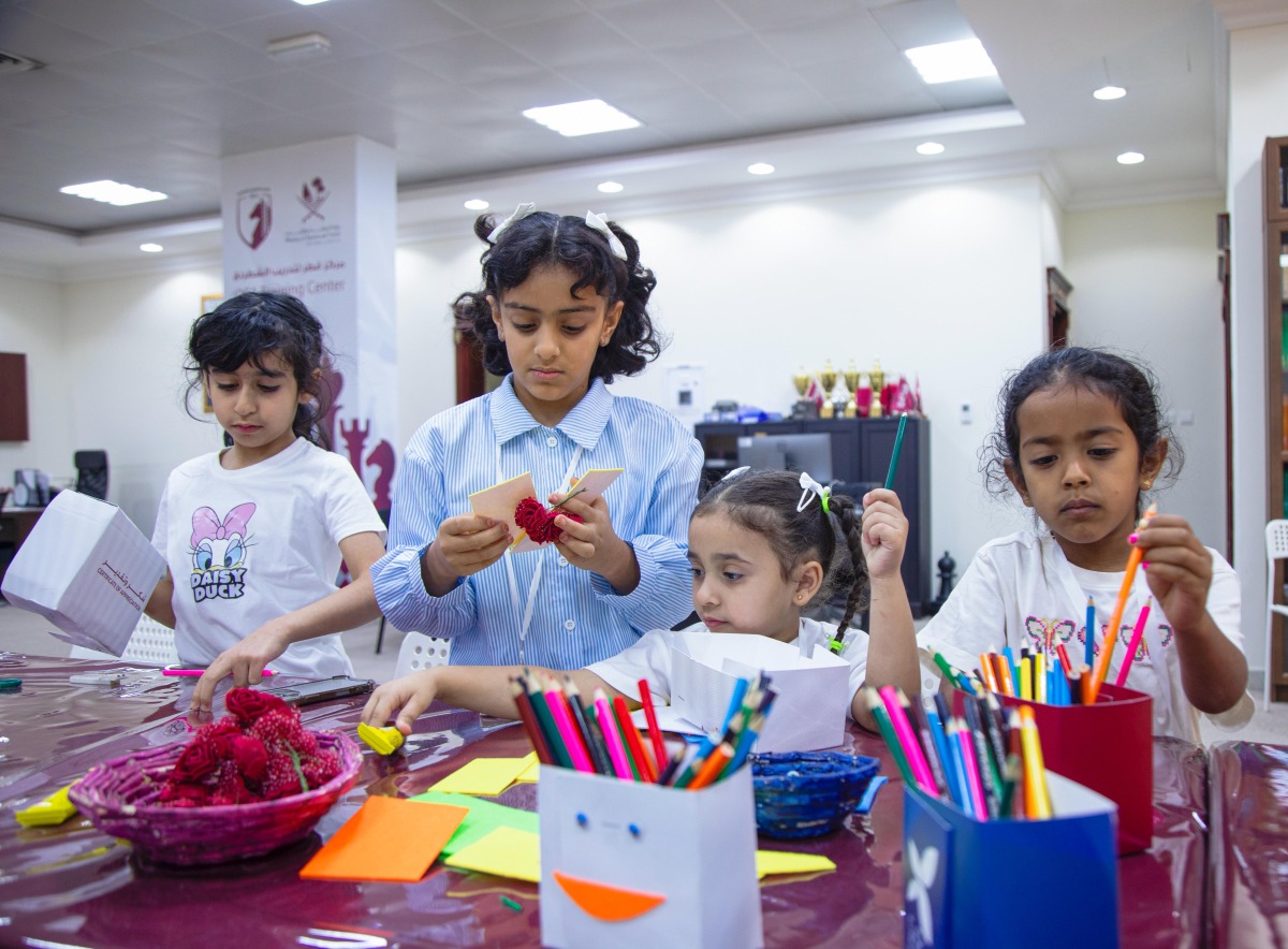  Kids taking part in one of the activities of the summer camp.
