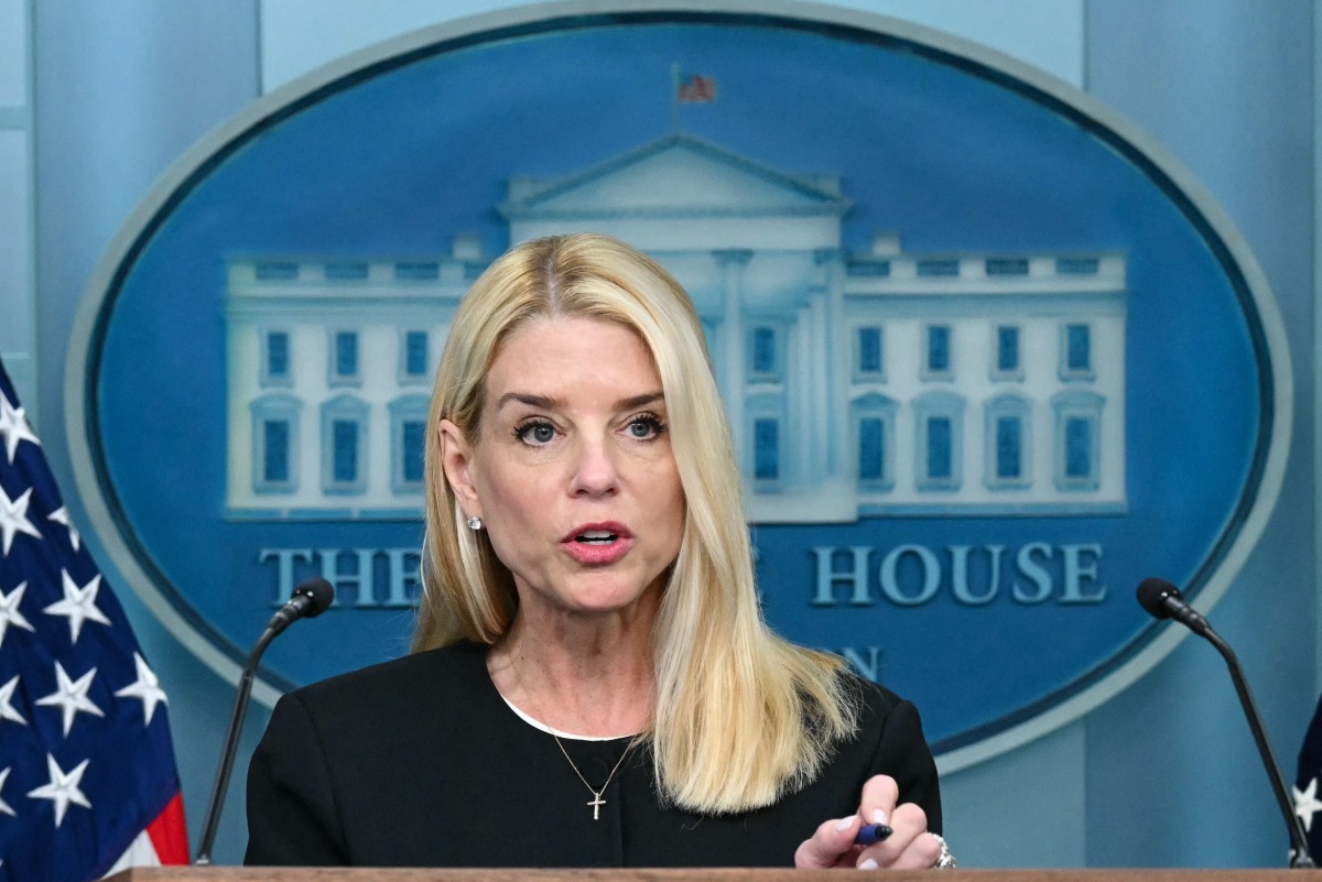 US Attorney General Pam Bondi speaks during a news conference in the Brady Briefing Room of the White House on June 27, 2025 in Washington, DC. Bondi said on July 12, 2025 she had ordered charges to be dropped against a doctor accused of destroying Covid-19 jabs and issuing fake vaccination certificates. Photo by ANDREW CABALLERO-REYNOLDS / AFP