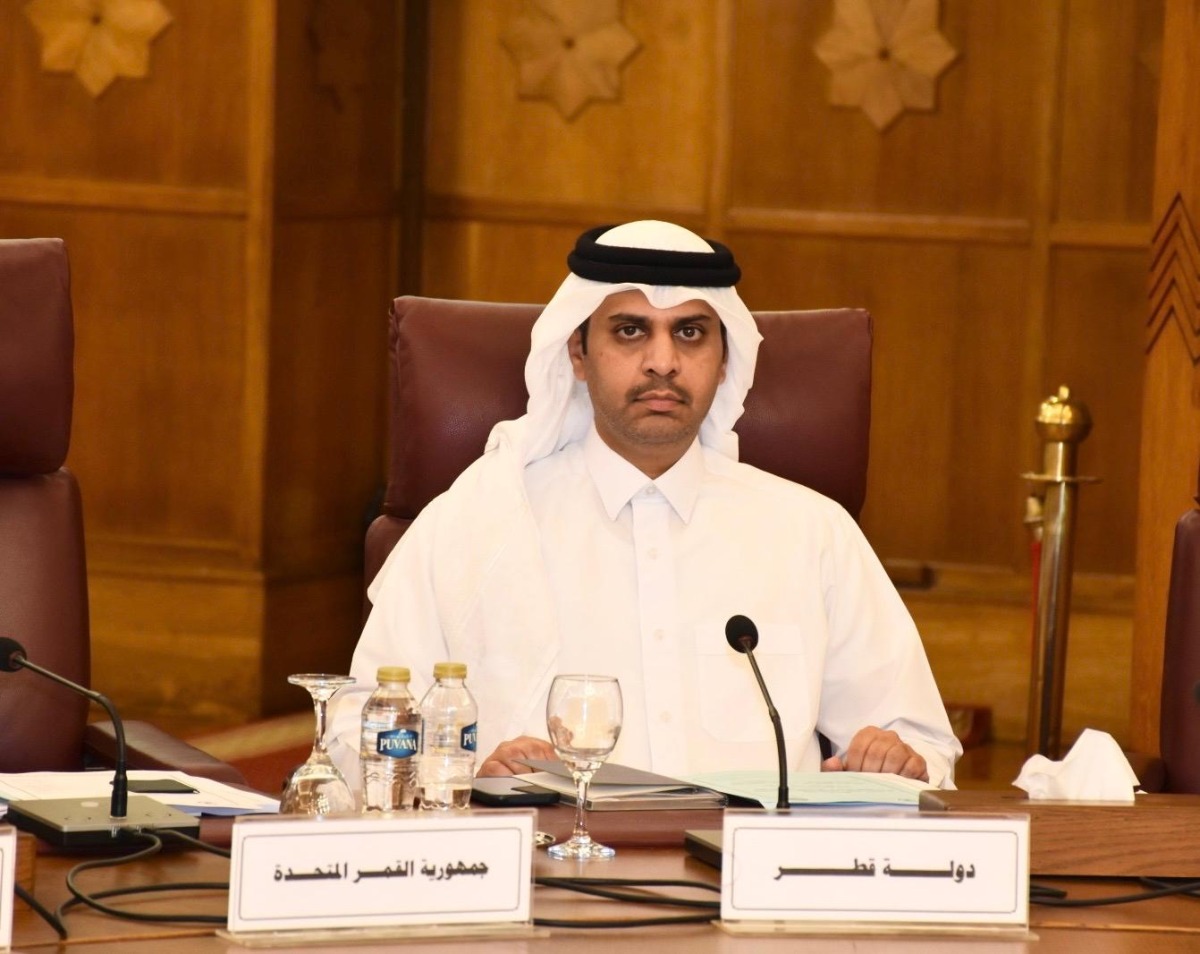 First Secretary Dr. Issa Salem Al Kuwari takes part in 34th regular session of the Committee on Coordination and Follow-up of Arab Organisations, yesterday.