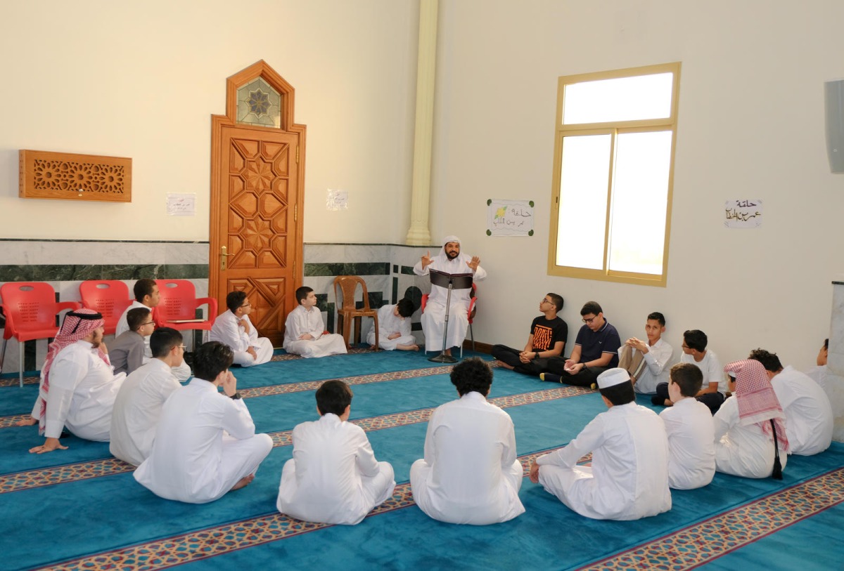 Children attending the summer programme at one of the centres.