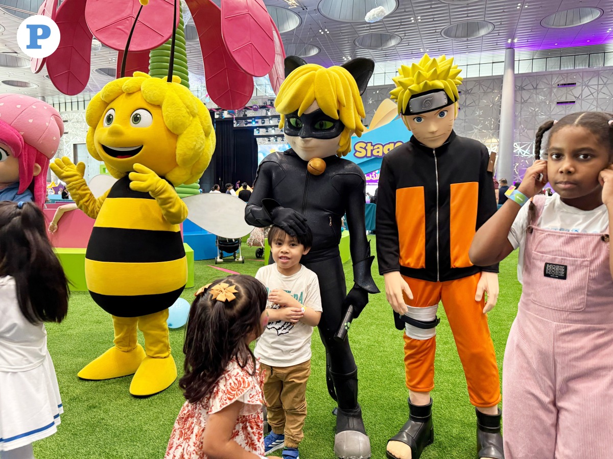 Children having fun at toy festival. Pic: Mahmoud Elmazaty/The Peninsula