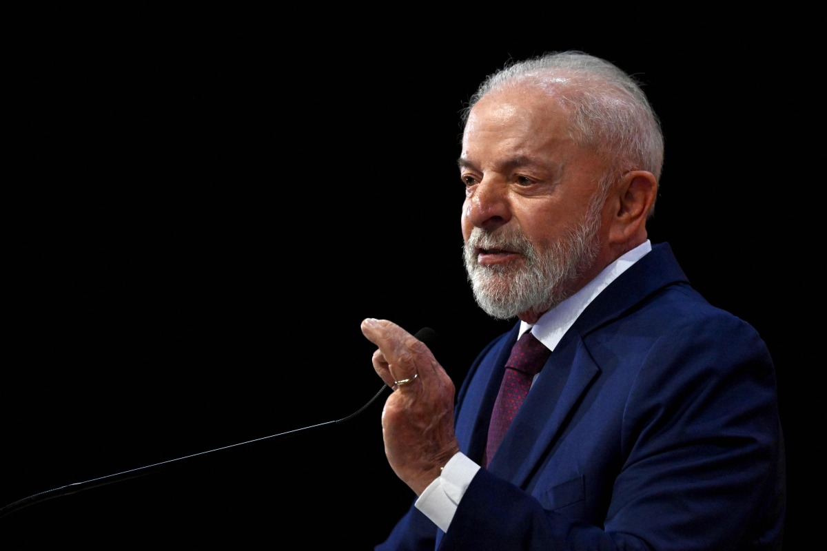 (FILES) Brazil's President Luiz Inacio Lula da Silva speaks during an event to highlight accomplishments in the first two years in office in Brasilia on April 3, 2025. (Photo by EVARISTO SA / AFP)
