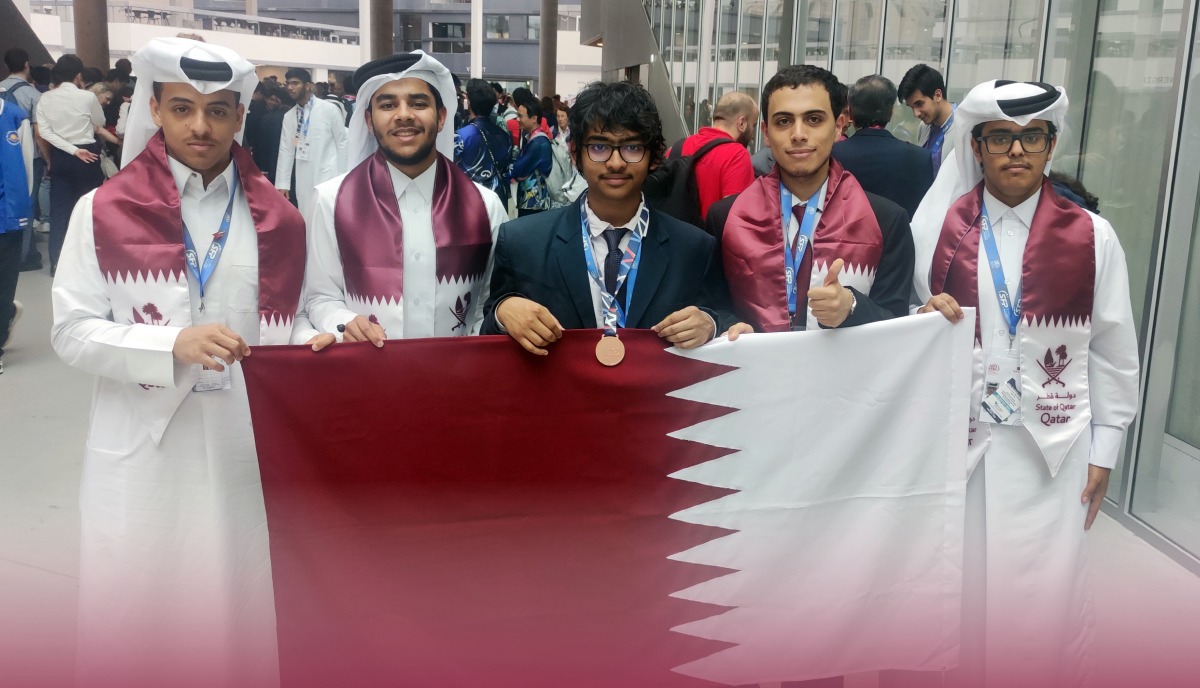 Members of the Qatari team at the Olympiad in Paris.