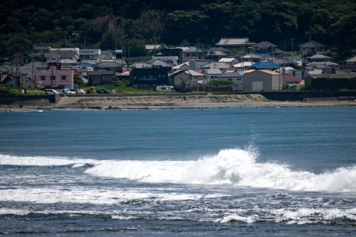 This general view shows Heisaura Beach in the city of Tateyama of Chiba Prefecture after the tsunami advisory was lifted on July 31, 2025. (Photo by Philip FONG / AFP)