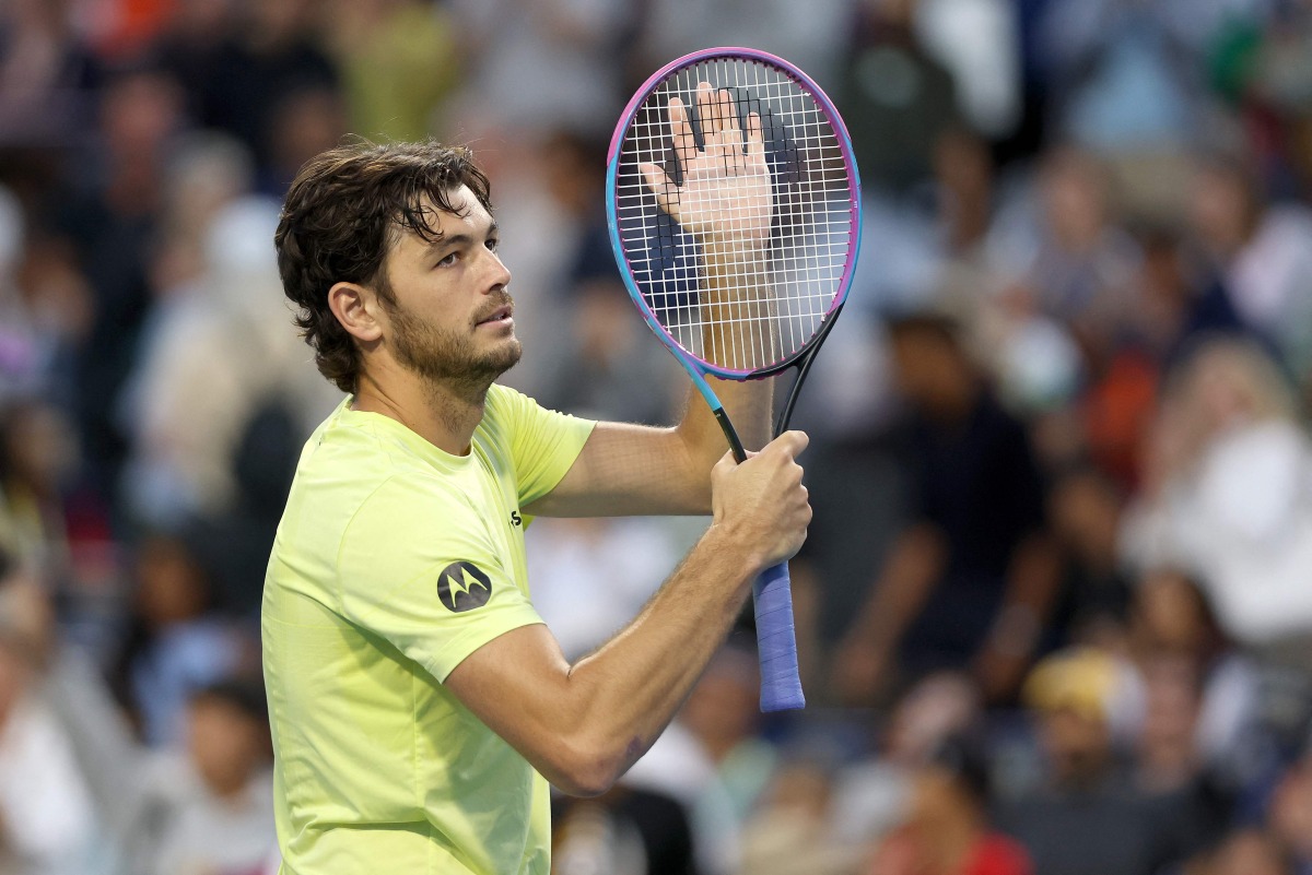 Taylor Fritz of United States celebrates his win against Gabriel Diallo of Canada during the National Bank Open Presented by Rogers at Sobeys Stadium on August 01, 2025 in Toronto, Ontario. Matthew Stockman/Getty Images/AFP (Photo by MATTHEW STOCKMAN / GETTY IMAGES NORTH AMERICA / Getty Images via AFP)