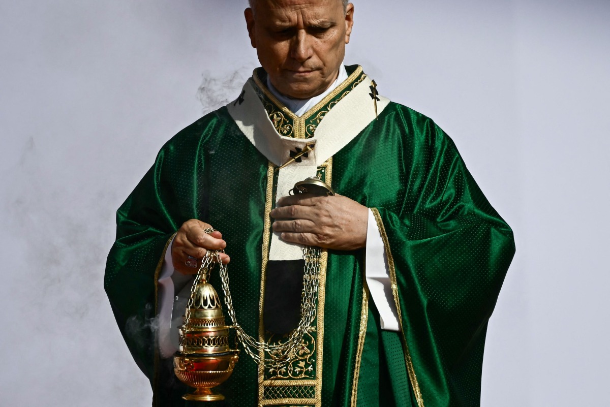 Pope Leo XIV leads a mass in the Tor Vergata district of Rome, as part of Jubilee of Youth, on August 3, 2025. Photo by Filippo MONTEFORTE / AFP