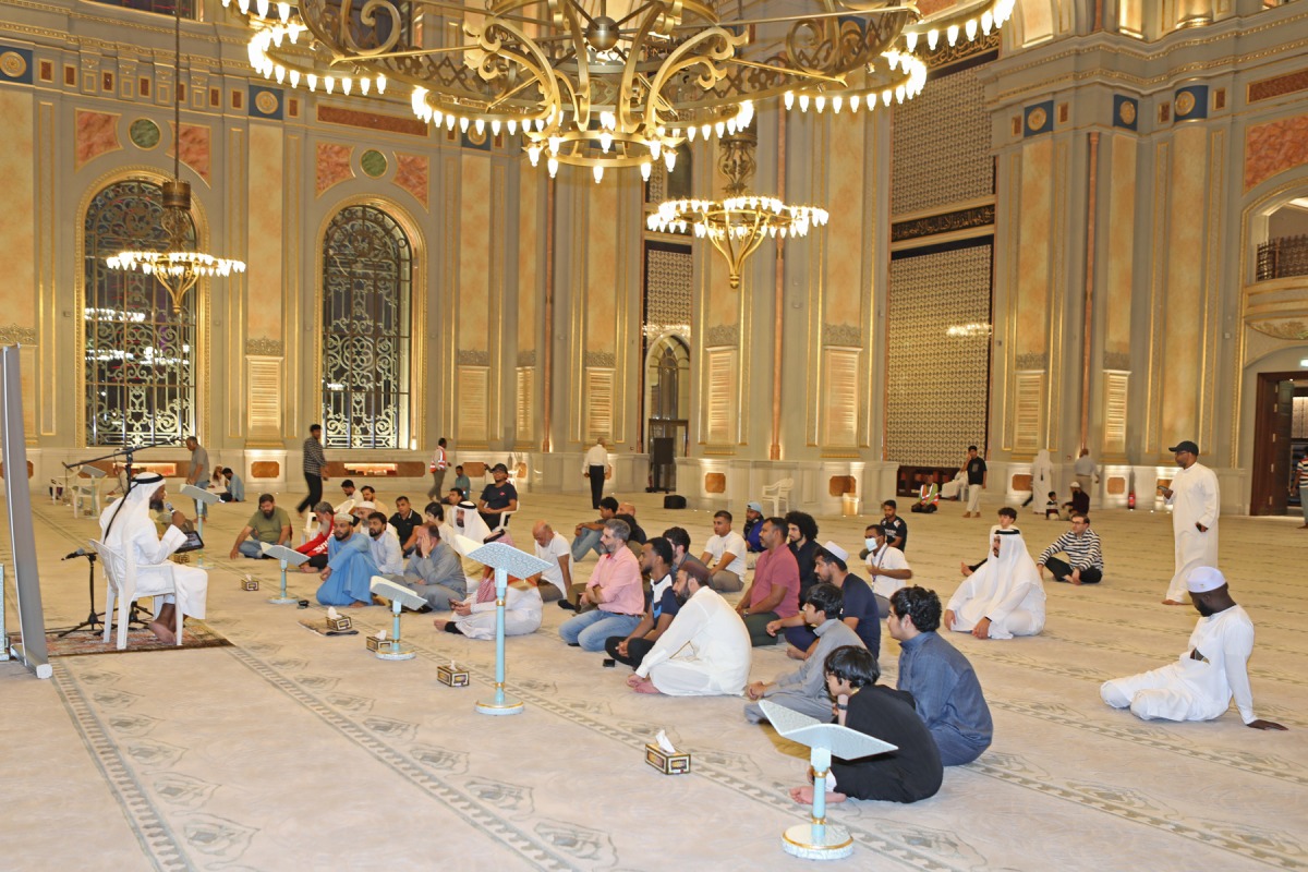 People attend a lecture organised by the Sheikh Abdulla Bin Zaid Al Mahmoud Islamic Cultural Center.