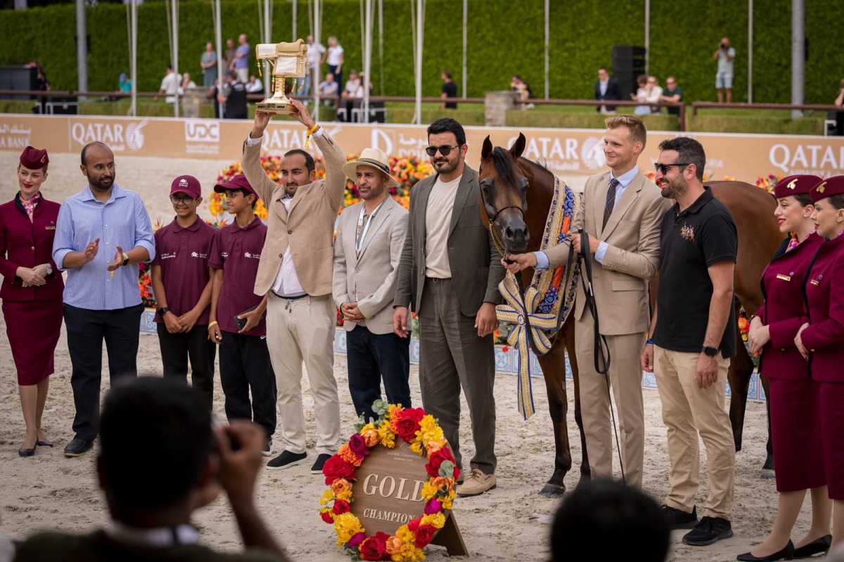 President of the Qatar Olympic Committee and Chairman of Al Shaqab H E Sheikh Joaan bin Hamad Al-Thani attends the presentation ceremony. 