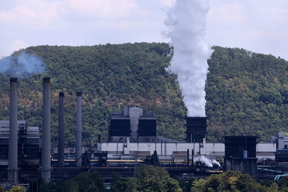 US Steel's Clairton Coke Works is seen following an explosion at the plant in Clairton, Pennsylvania, on August 11, 2025. Photo by Rebecca DROKE / AFP
