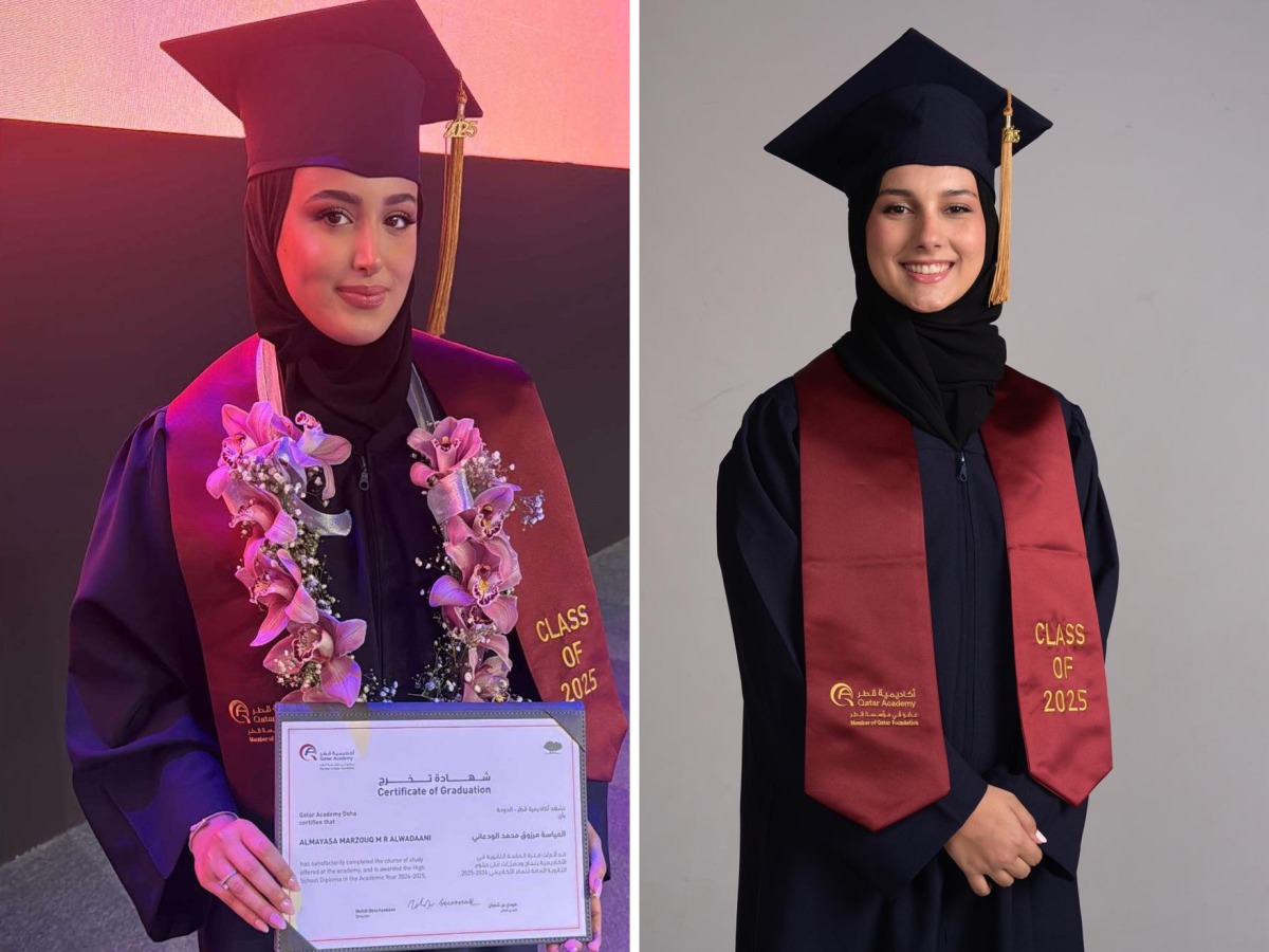 Al Mayasa Al Wadaani (left) and Hana Ali Al Khater 