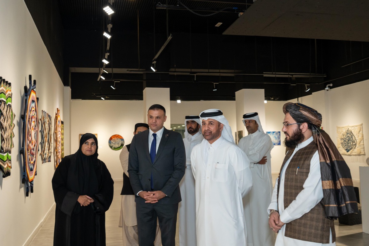 General Manager of Katara Prof. Dr. Khalid bin Ibrahim Al Sulaiti and other guests and officials at the inauguration of the exhibition. 