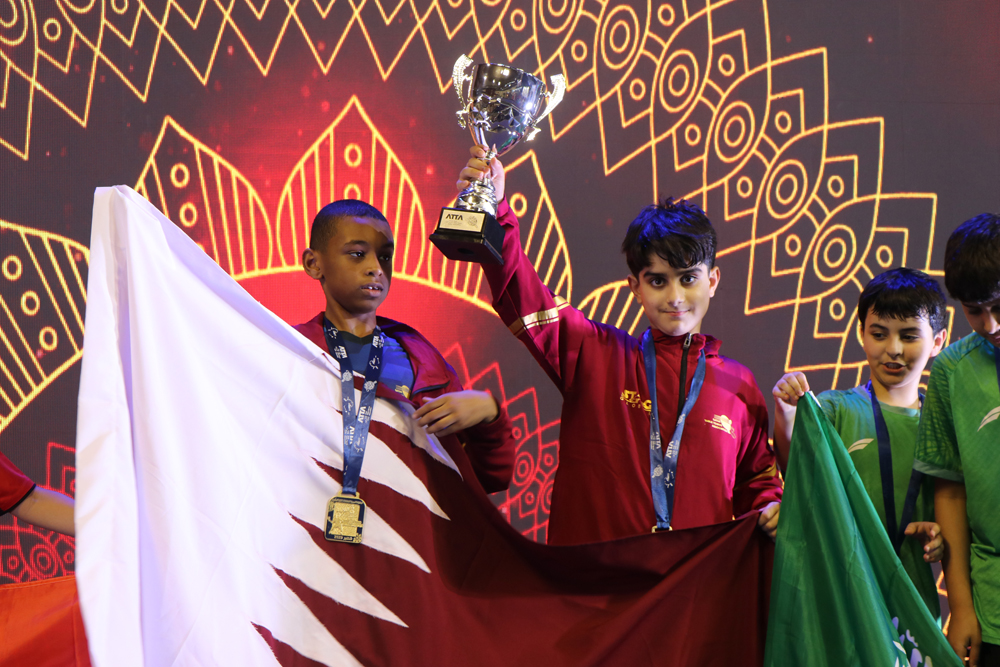 Qatar have won a total of 11 medals at the Arab Table Tennis Championship so far. 