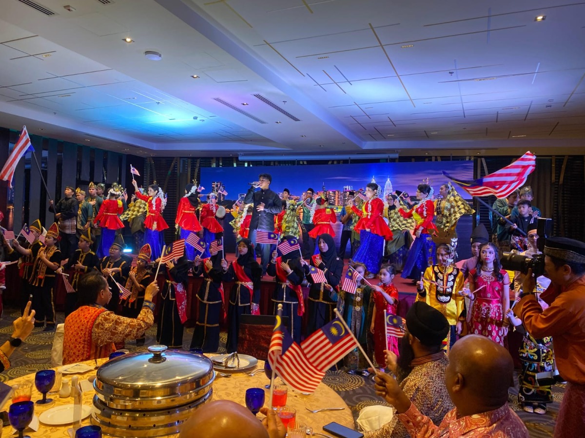 Attendees dressed in traditional attire during the Malaysia National Day and Malaysia Day celebration in Doha on Friday.