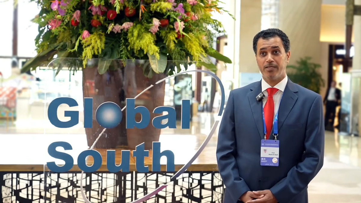 Editor-in-Chief of The Peninsula Dr. Khalid bin Mubarak Al-Shafi while giving interview to Xinhua news agency in China.