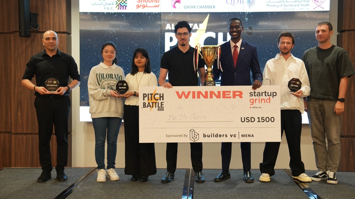 Winners receiving the award during the All Star Pitch Battle event.
