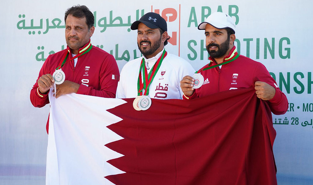 Rashid Saleh Al-Athba, Mohamed Al-Kuwari, and Abdulaziz Al-Attiya, earned the silver medal in the men’s skeet team event.
