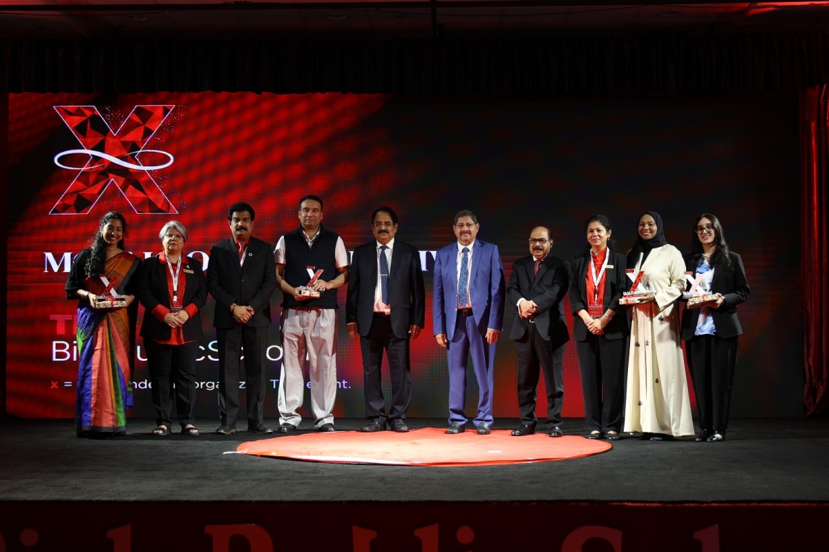 Officials with speakers during the event.