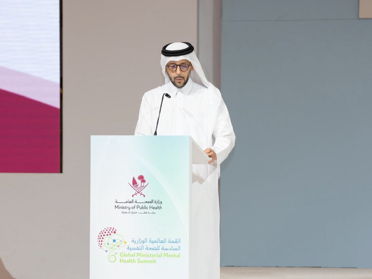 Minister of Public Health, H E Mansoor bin Ebrahim Al Mahmoud addressing the summit. 