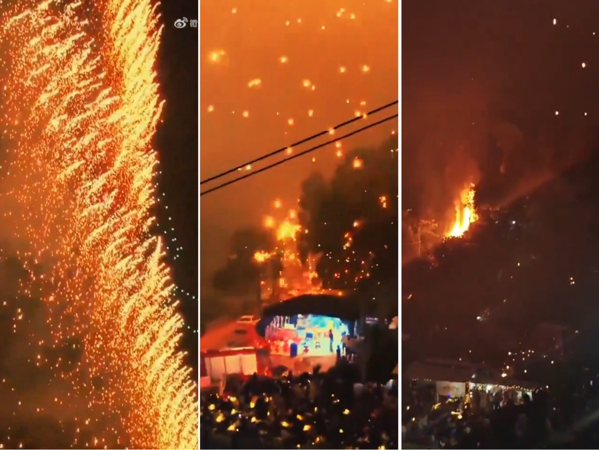 Screengrab of videos shared on social media. 