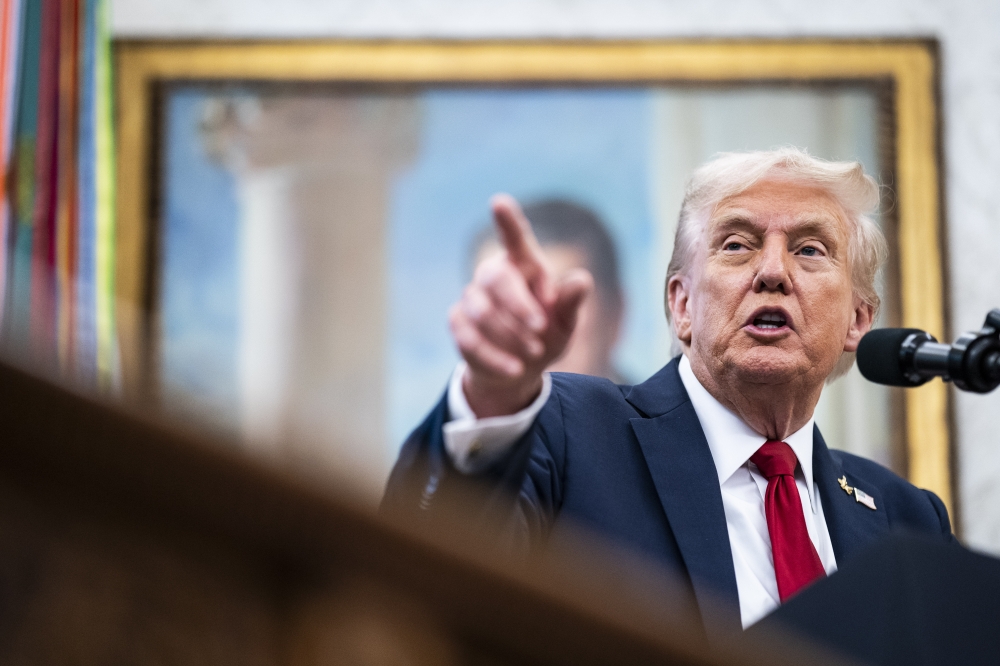 US President Donald Trump in the Oval Office. (Photo by Jabin Botsford/The Washington Post)
