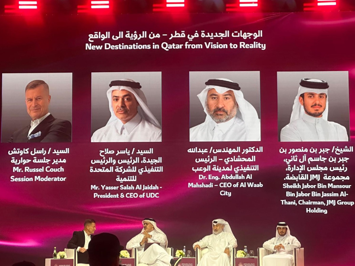 Panellists at a session titled 'New Destinations in Qatar - From Vision to Reality', yesterday.
