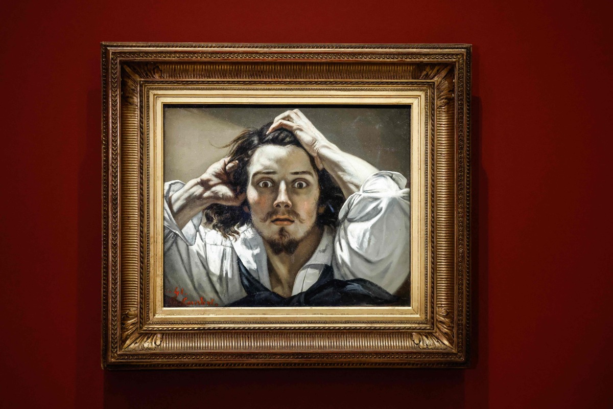 This photograph taken on October 13, 2025 shows French painter Gustave Courbet's oil-on-canvas 