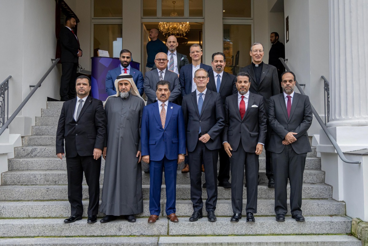 MoFA Secretary-General and Chairman of the Qatar Committee for the Alliance of Civilizations H E Dr. Ahmed bin Hassan Al Hammadi and other dignitaries at the event in Berlin. 