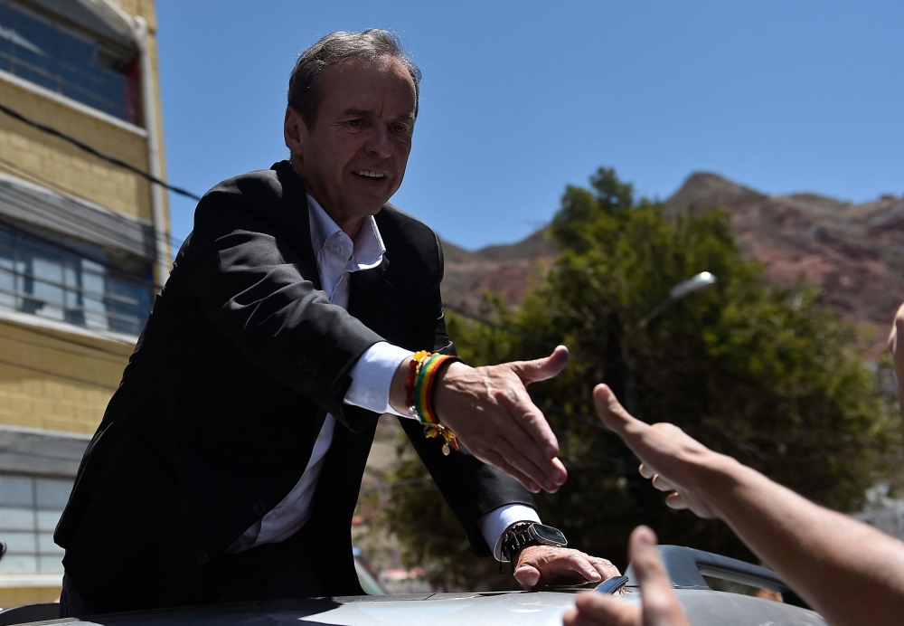 Bolivia's former president and presidential candidate for the Freedom and Democracy (Libre) alliance, Jorge 