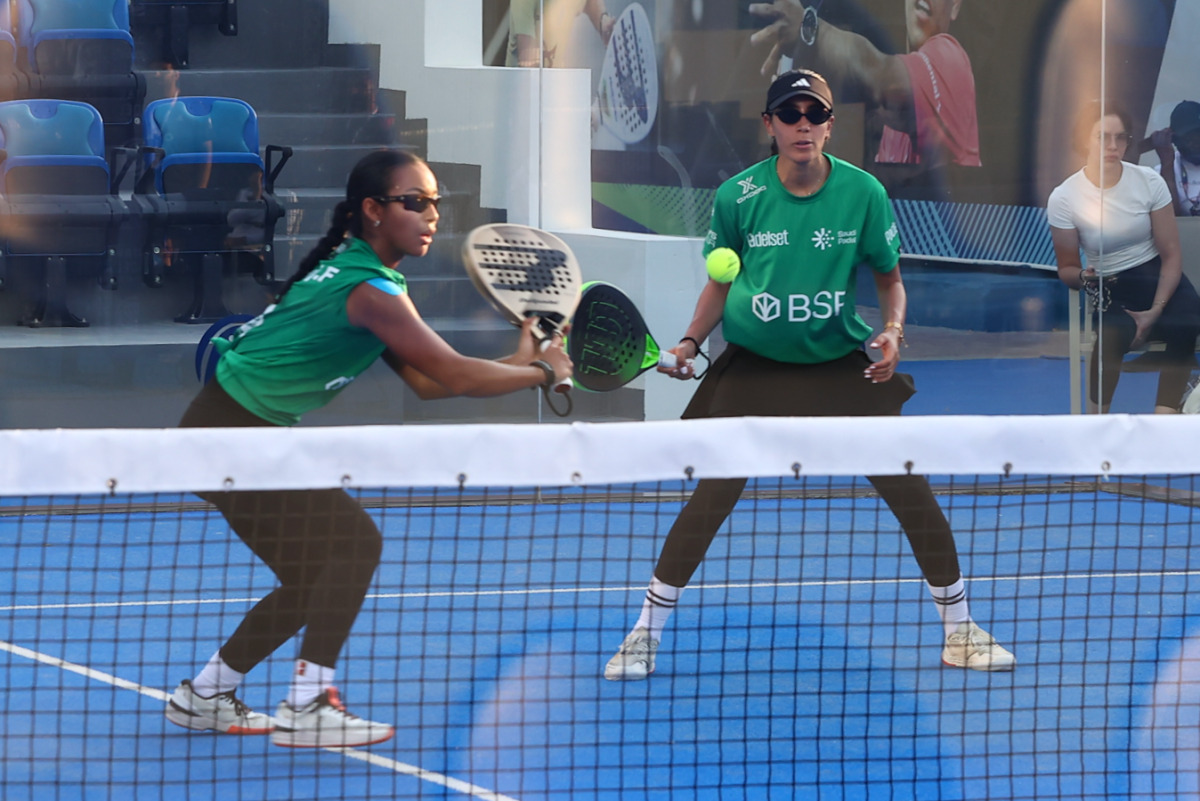 Saudi Arabian players in action against their UAE counterparts. 