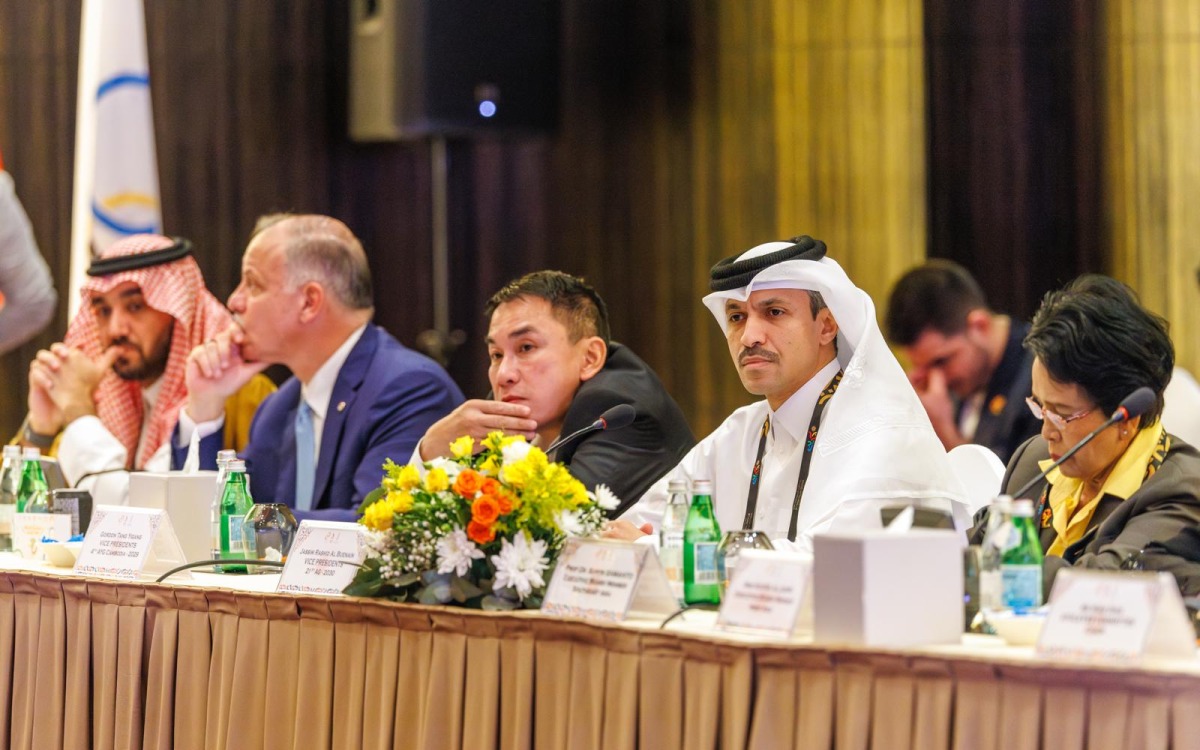 QOC Secretary-General Jassim bin Rashid Al Buenain attends the meeting. 