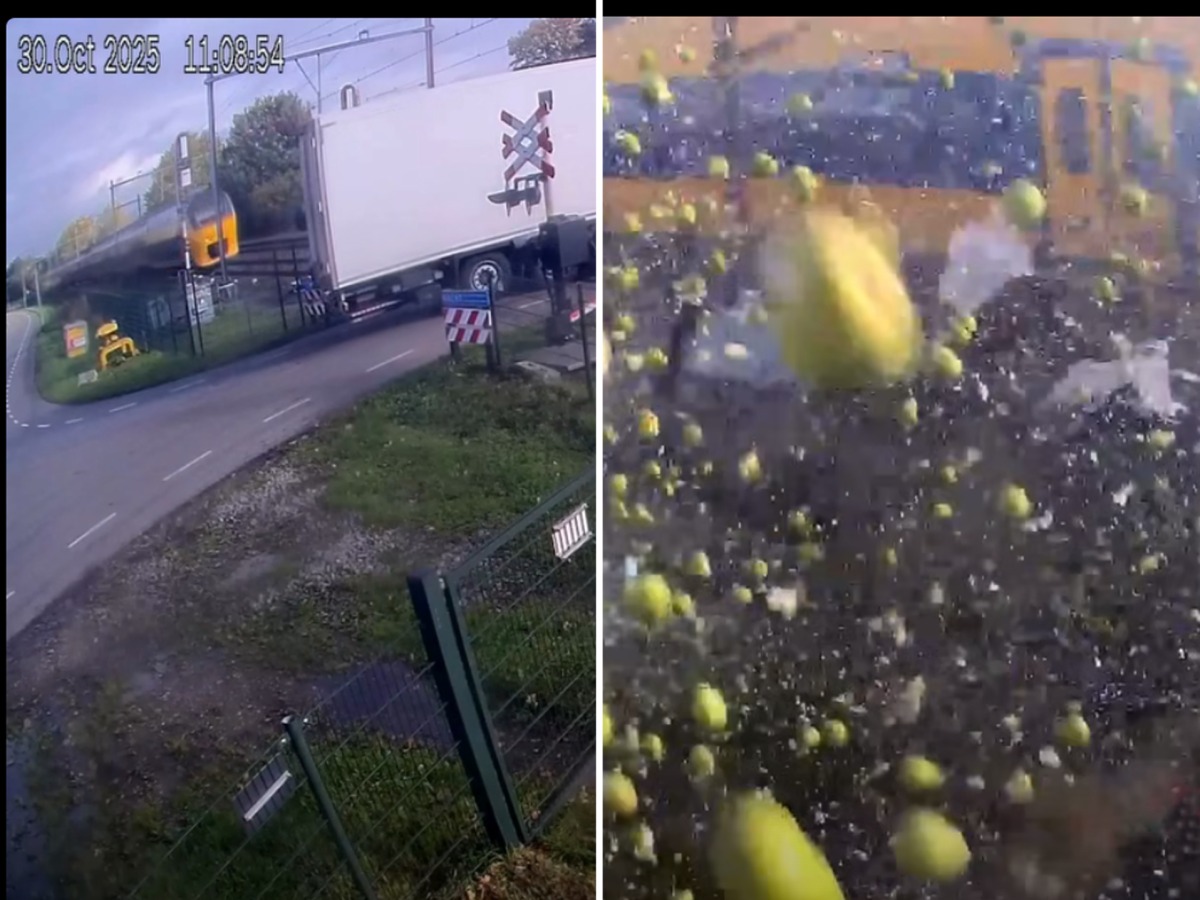 Screengrab of CCTV footage shared by ProRail