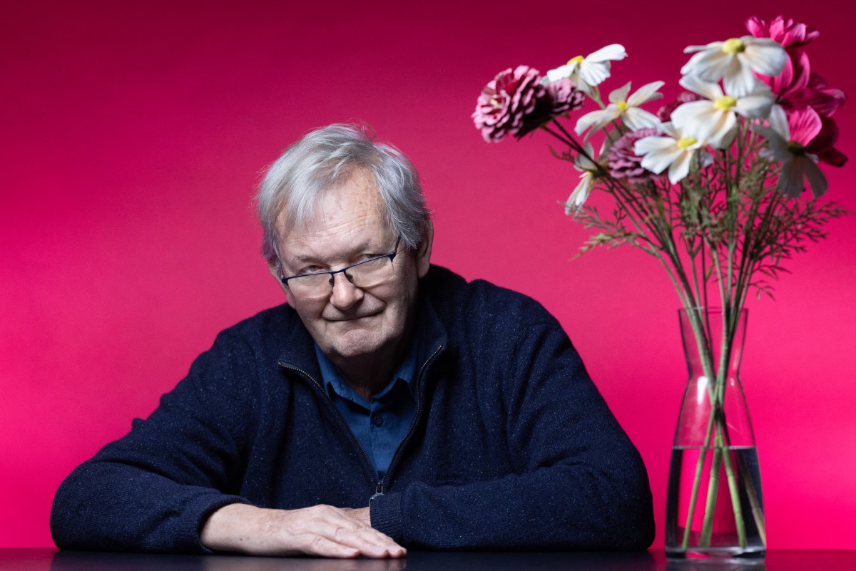 British documentary photographer Martin Parr, poses during a photo session in Paris, on October 31, 2025. (Photo by Joel Saget / AFP)
