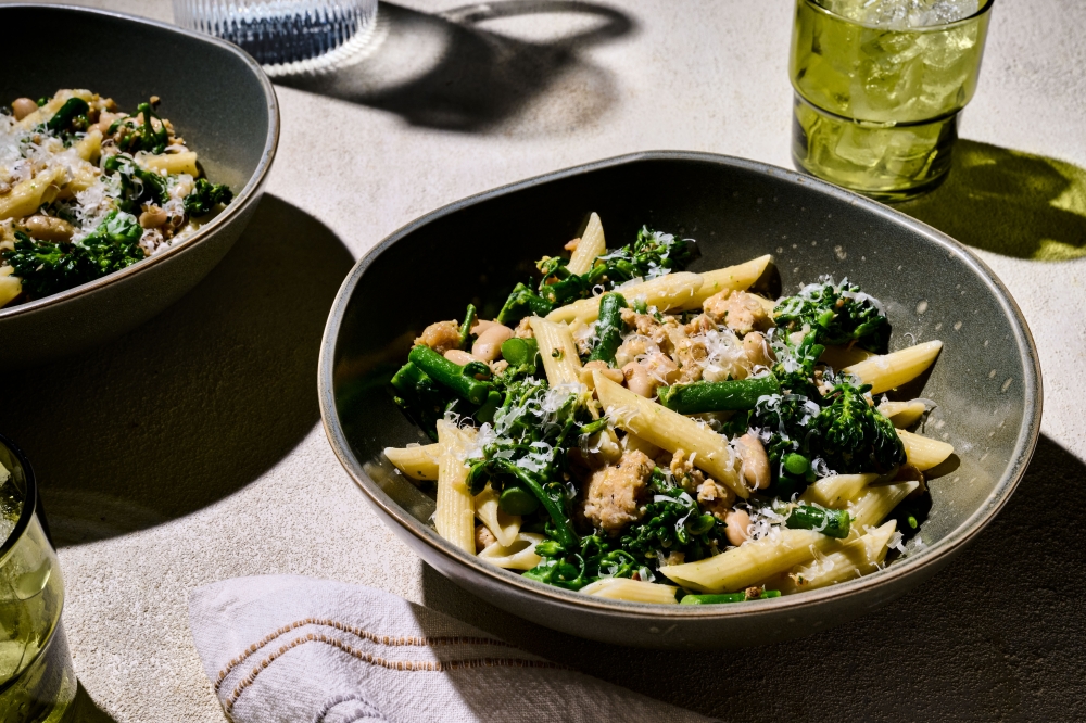Pasta with sausage, beans and broccoli rabe. Marvin Joseph/The Washington Post