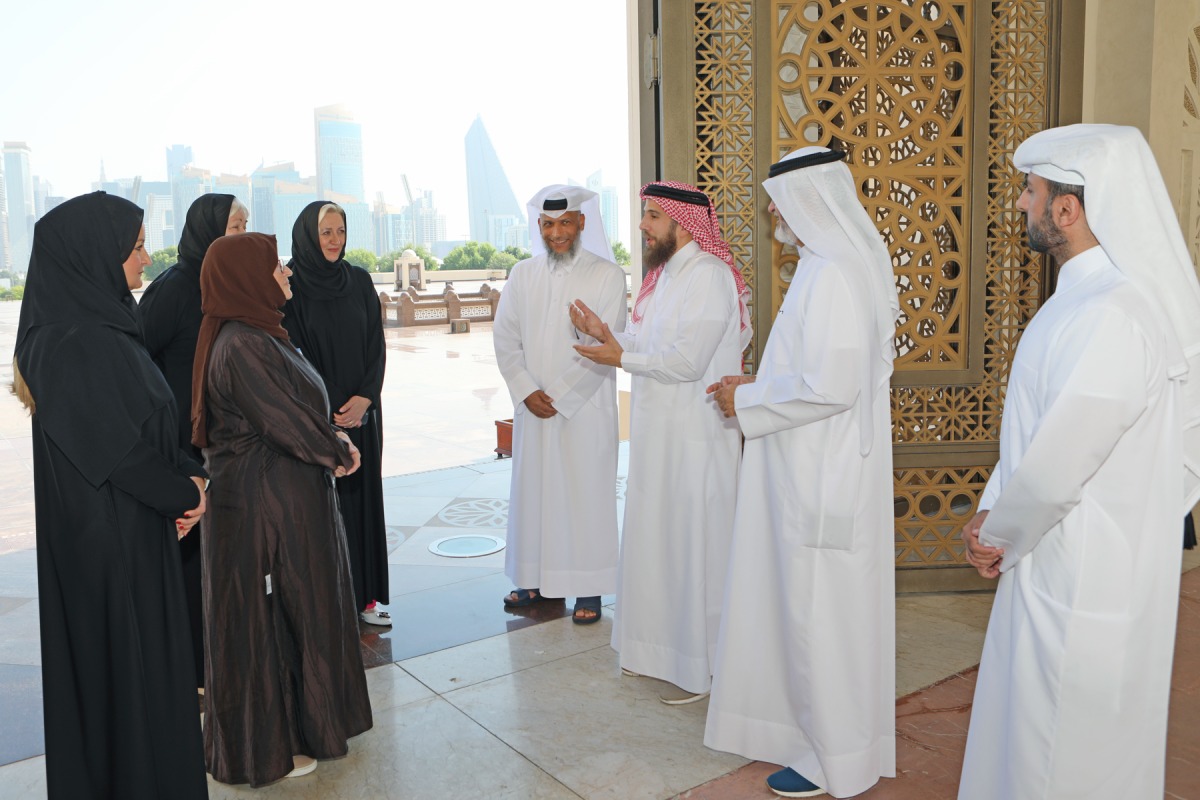 First Lady of Hungary H E Zsuzsanna Nagy and the accompanying delegation visiting the Imam Muhammad bin Abdulwahhab Mosque.