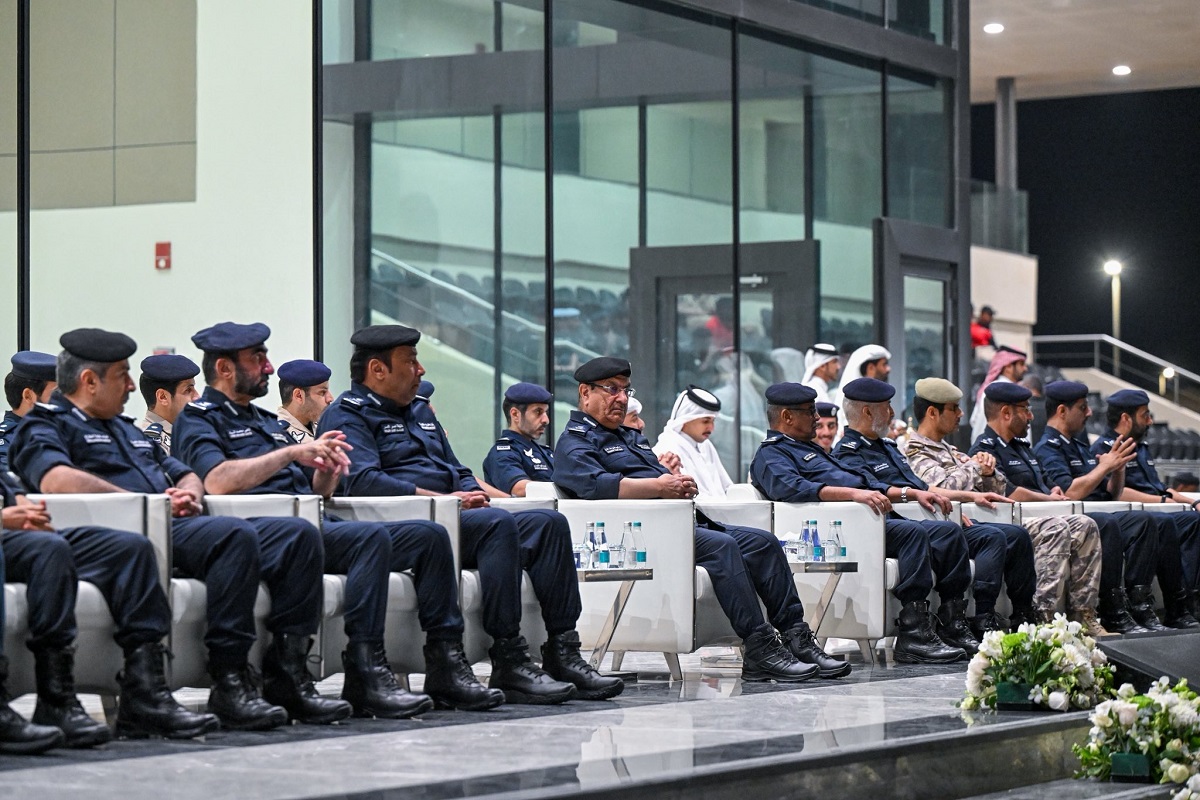 Dignitaries and officers at the event
