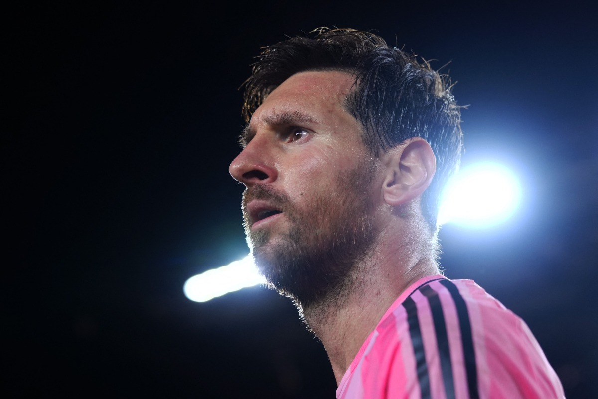 Lionel Messi #10 of Inter Miami CF looks on after winning and advancing to the semifinal following the 2025 MLS Cup Playoff match between Inter Miami CF and Nashville SC at Chase Stadium on November 08, 2025 in Fort Lauderdale, Florida. Photo by Rich Storry / GETTY IMAGES NORTH AMERICA / Getty Images via AFP