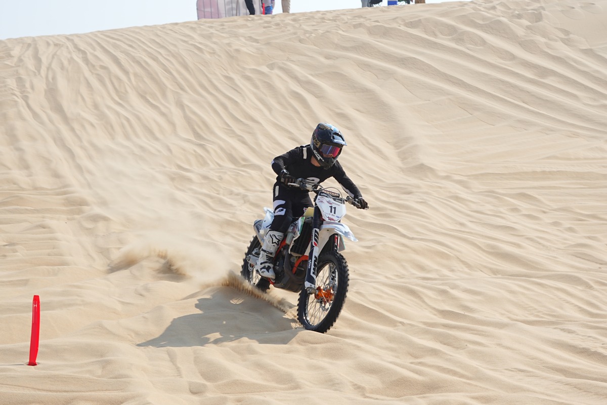 British rider Alex McInnes in action during the penultimate round.