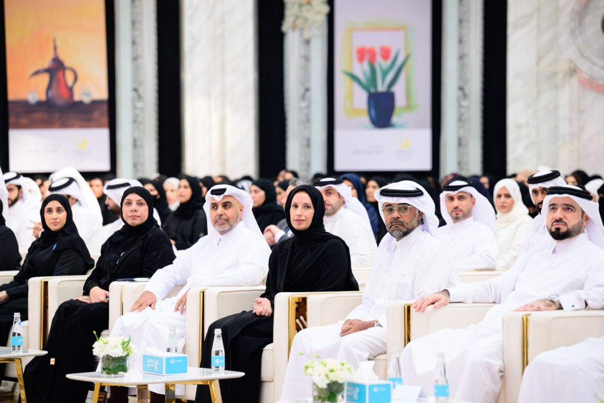 Minister of Social Development and Family H E Buthaina bint Ali Al Jabr Al Nuaimi with other officials and guests during the event.