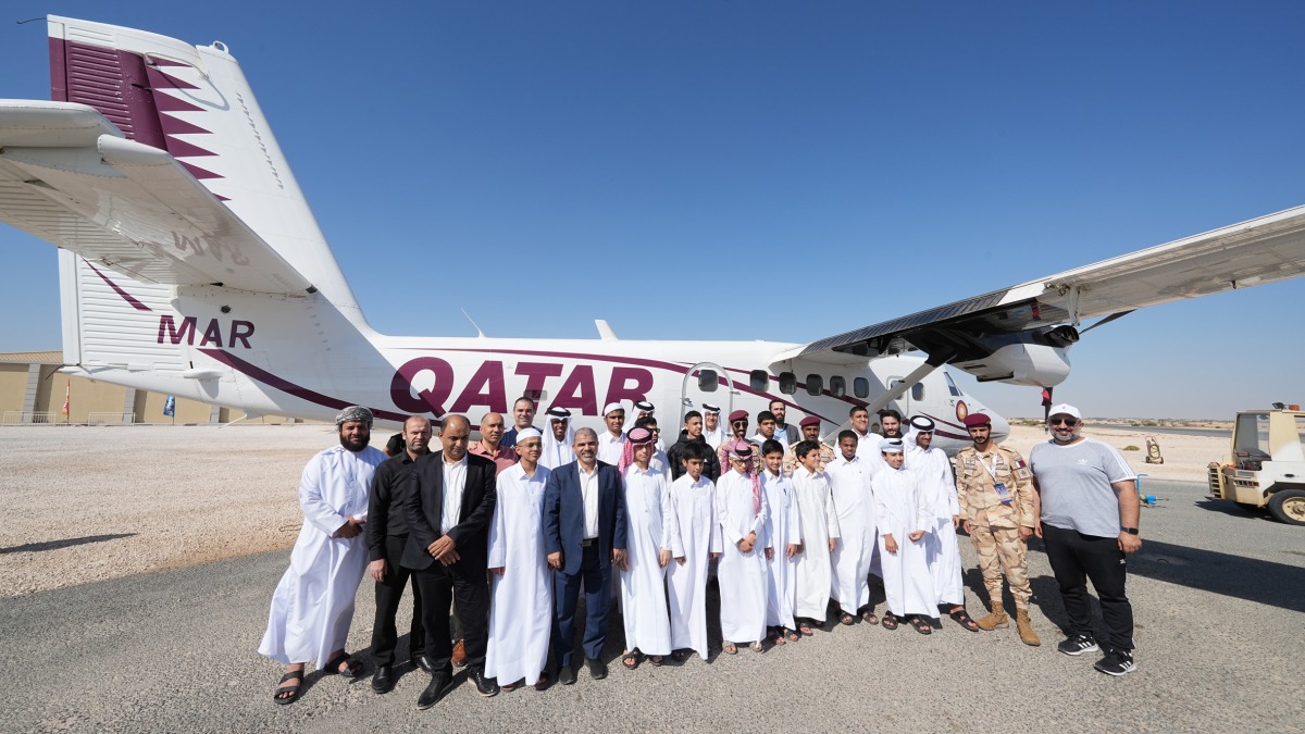 School students explored Umm Shakhout Airport, touring the Air Sports Museum and Fan Zone.