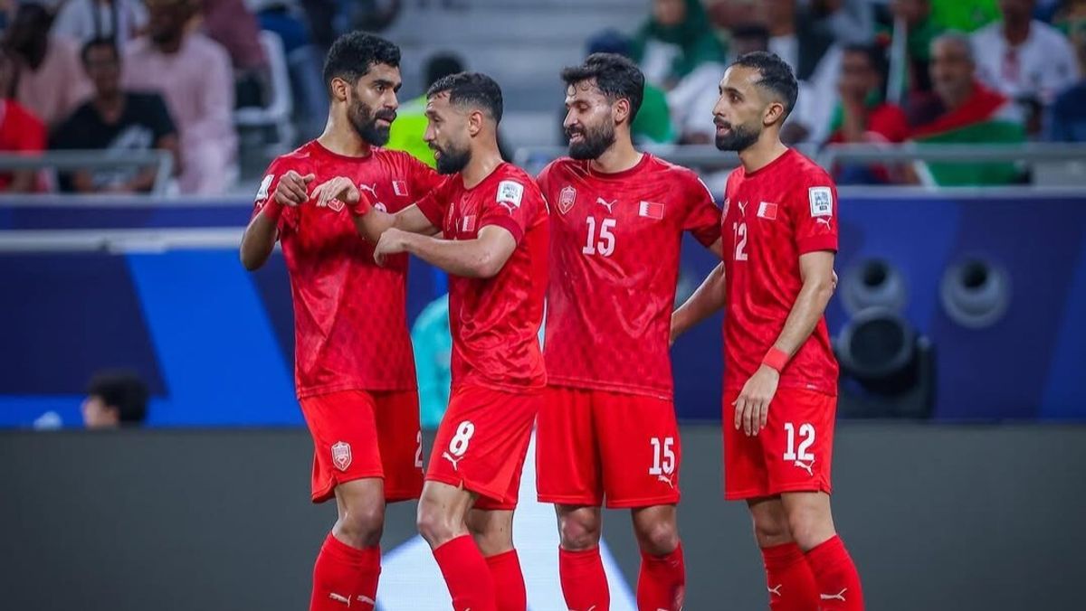 Bahrain players celebrate a goal against Sudan: PIC: Bahrain Football Association