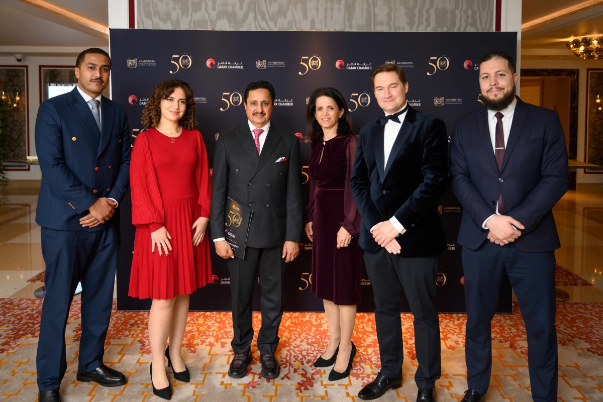 QC Chairman Sheikh Khalifa bin Jassim Al Thani with other officials during the event.
