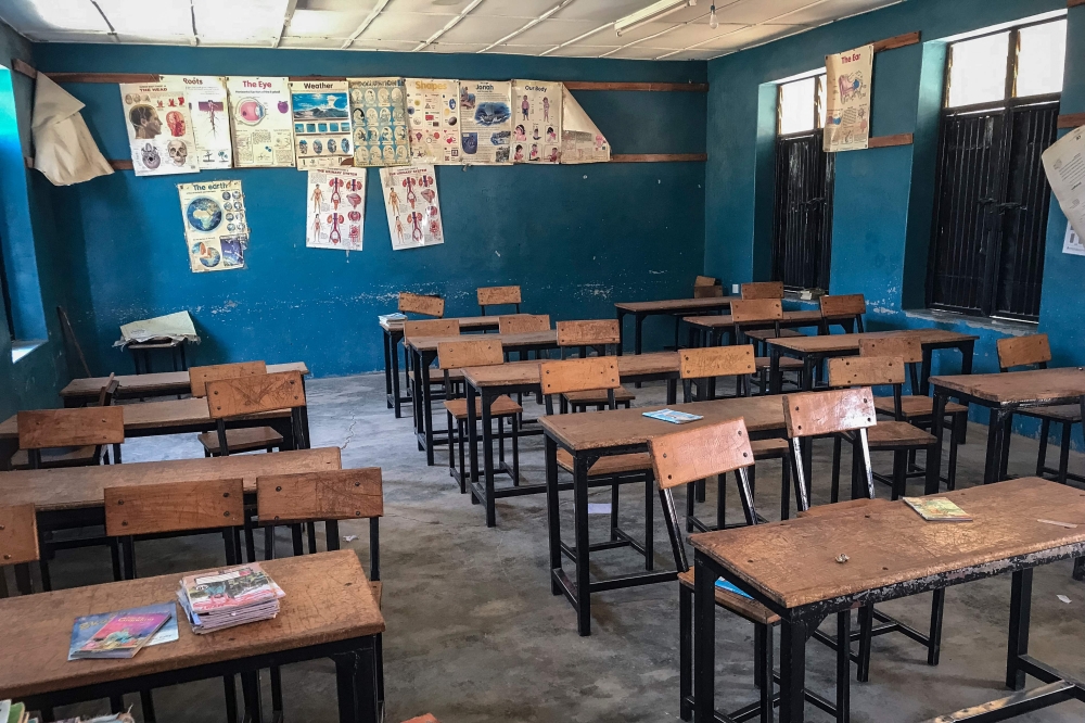 (Files) A general view of a classroom at St. Mary's Catholic School in Papiri, Agwarra local government, Niger state, on November 23, 2025. (Photo by Ifeanyi Immanuel Bakwenye / AFP)
