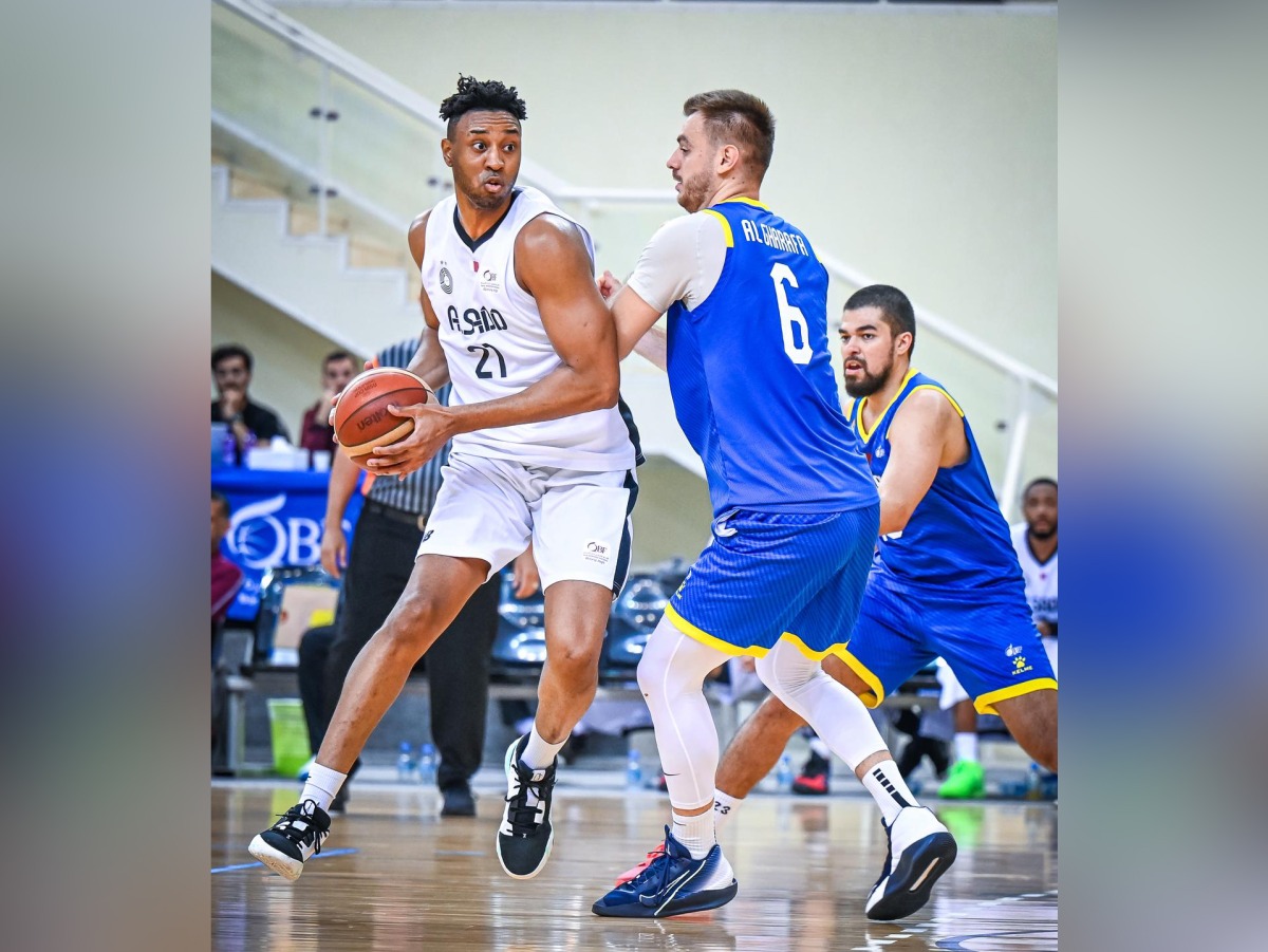 Al Sadd's Malik Antonyo Toppin (left) in action during the match against Al Gharafa. 