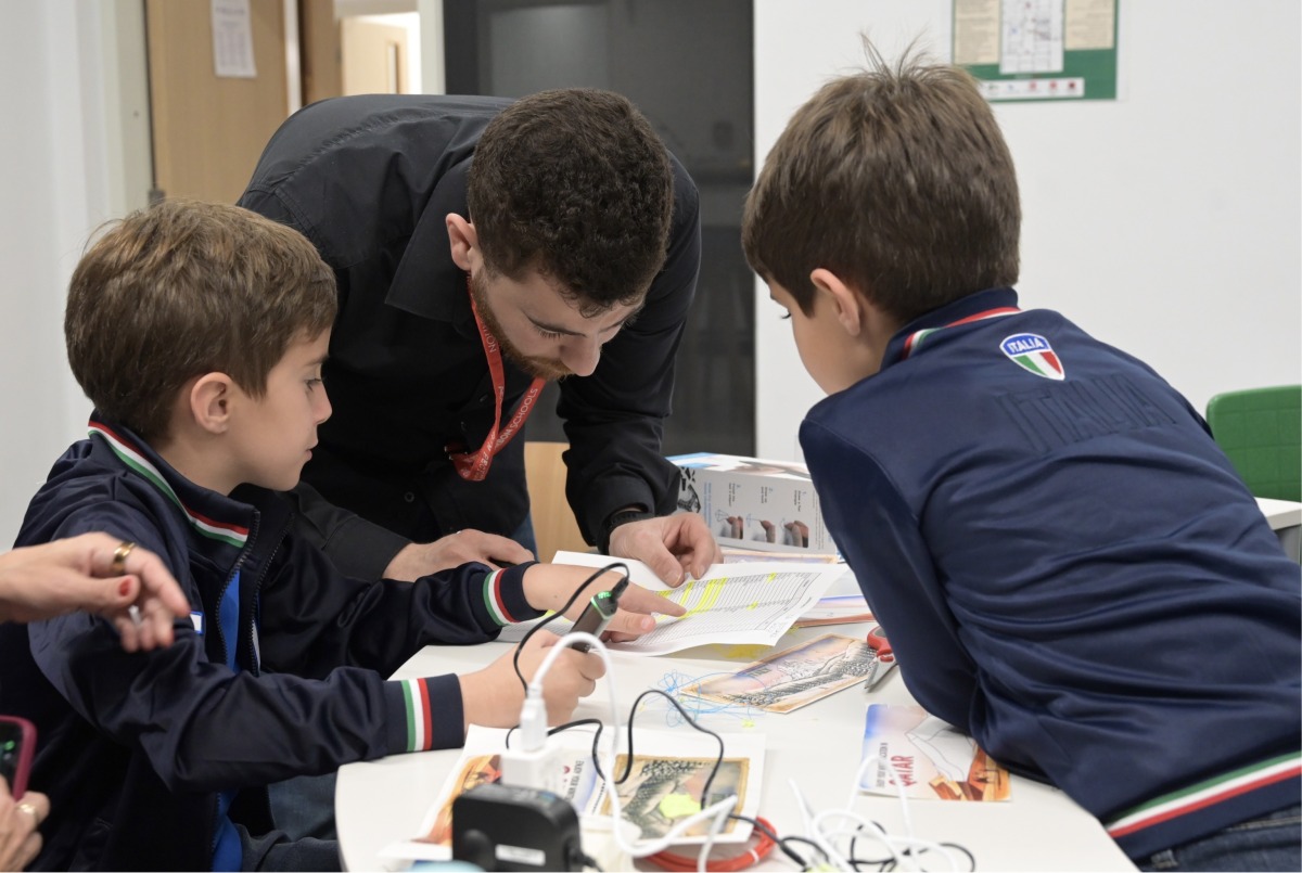 Students participating in the Children's Day activities.