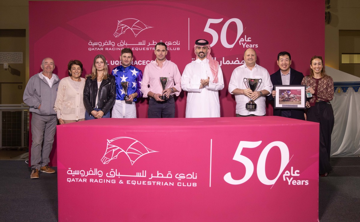 Head of QREC Racing Operations Section Rashid Saed Adiba handed the trophies to the winners of the Ras Mlaiji Cup.