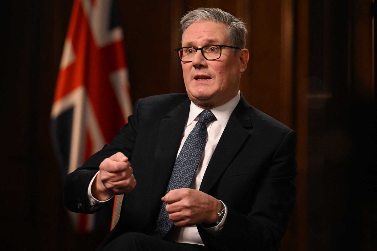 A handout picture released by the BBC, taken on January 3, 2026 and received on January 4, 2026, shows Britain's Prime Minister Keir Starmer speaking during an interview with journalist Laura Kuenssberg, broadcast on the BBC's 'Sunday' political television show. Photo by JEFF OVERS / BBC / AFP