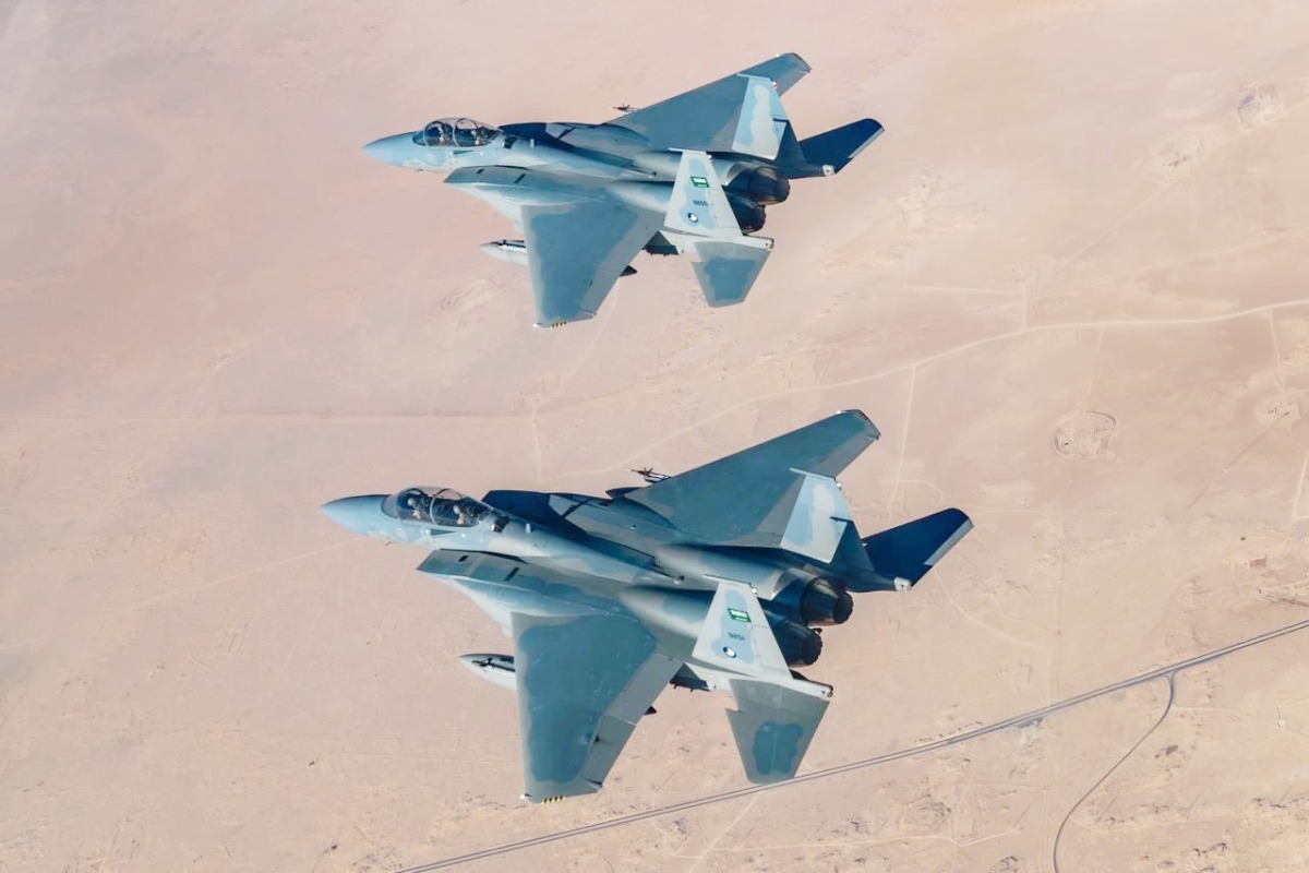 Fighter jets in action during the Gulf Shield Exercise in Saudi Arabia.