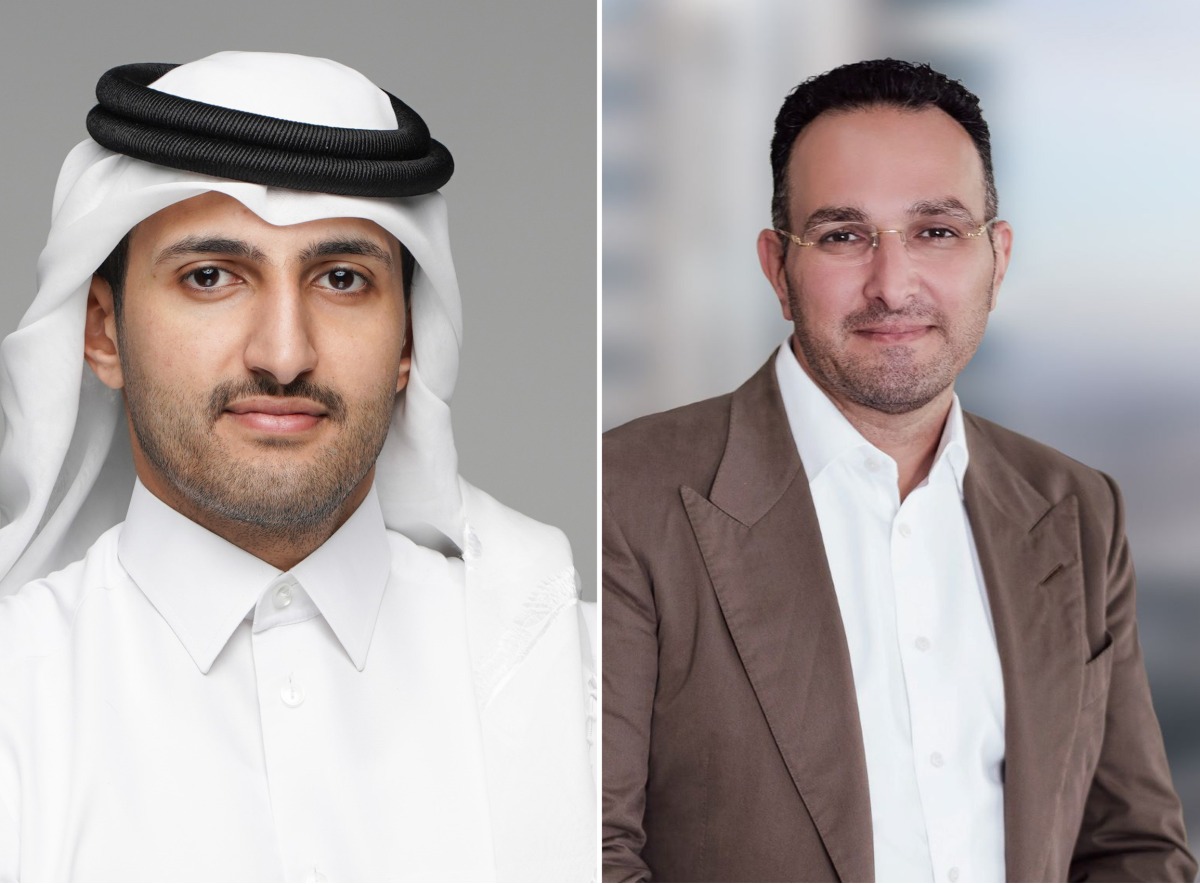 Invest Qatar CEO Sheikh Ali Alwaleed Al-Thani (left) and VoPay CEO and Founder Hamed Arbabi.